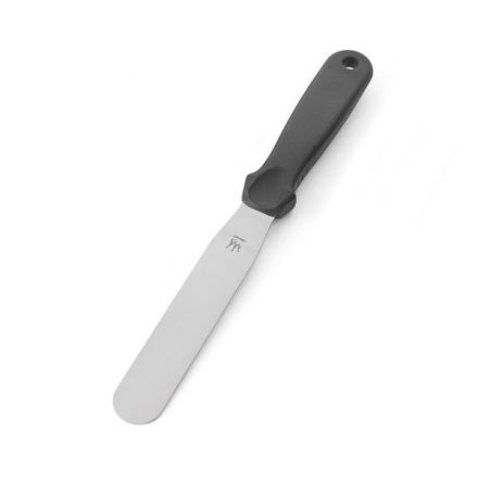 Smooth stainless steel spatula cm.28